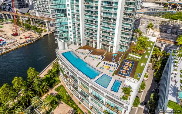 Mint at Riverfront drone & aerial image 3 in Miami River