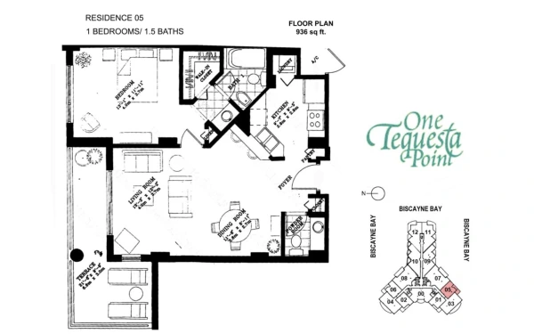 One Tequesta Point floor plan image 2 in Brickell Key