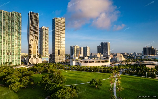 One Thousand Museum drone & aerial image 3 in Downtown Miami