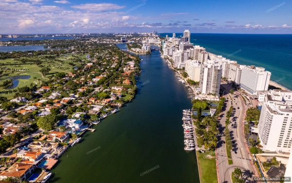 Tower House drone & aerial image 3 in Miami Beach