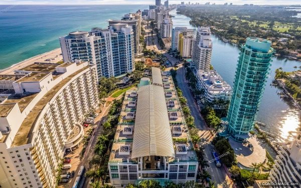 Terra Beachside Villas drone & aerial image 3 in Miami Beach