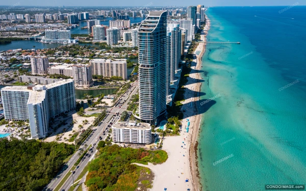 Ritz-Carlton Residences Sunny Isles drone & aerial image 2 in Sunny Isles Beach