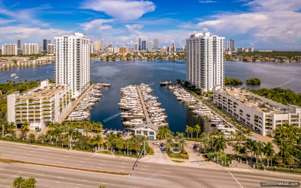 Marina Palms South Tower drone & aerial image 3 in North Miami Beach