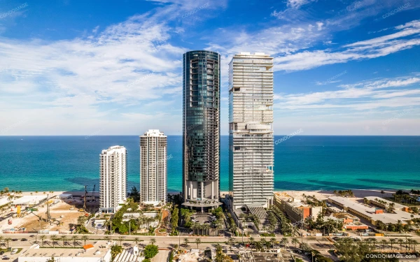 Porsche Design Tower drone & aerial image 2 in Sunny Isles Beach