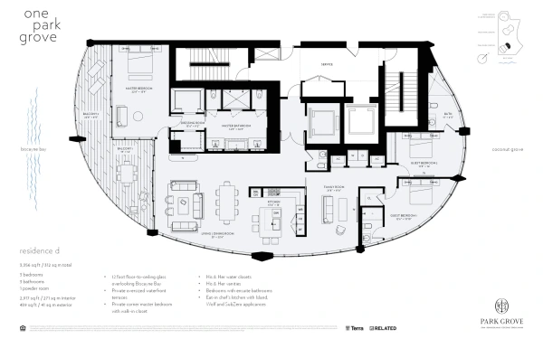 One Park Grove floor plan image 2 in Coconut Grove